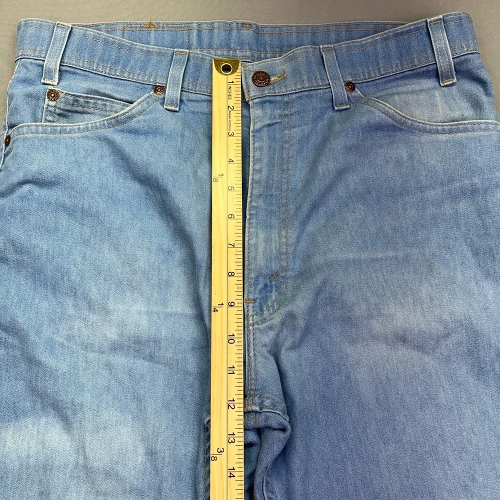 Vintage Levi's Action Jeans Light Wash Denim Straight Leg Men Sz 36 Fits 34